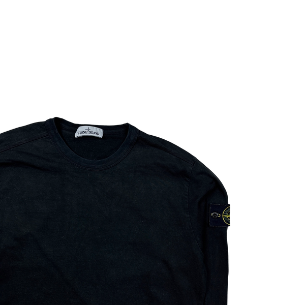 Stone Island 2020 Black Cotton Crewneck Sweatshirt - Small