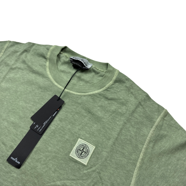 Stone Island 2023 Green Cotton T Shirt - Medium