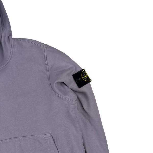Stone Island 2023 Purple Cotton Hoodie Jumper - Medium