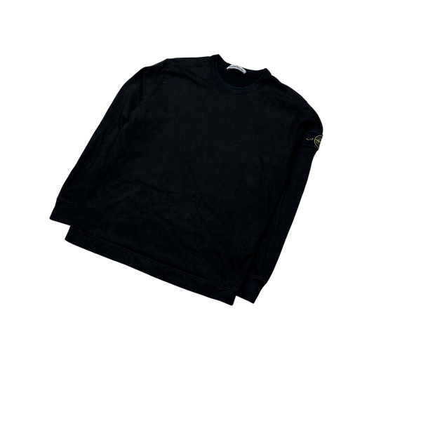 Stone Island 2020 Black Cotton Crewneck Sweatshirt - Small
