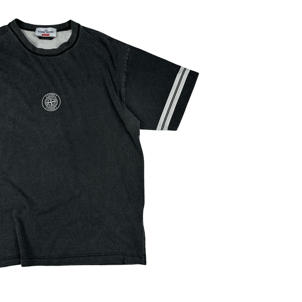 Stone Island x Supreme Dark Grey Centre Logo T Shirt - Large