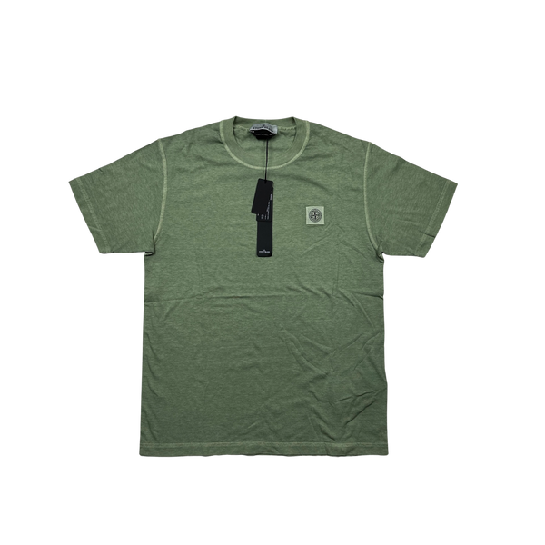 Stone Island 2023 Green Cotton T Shirt - Medium