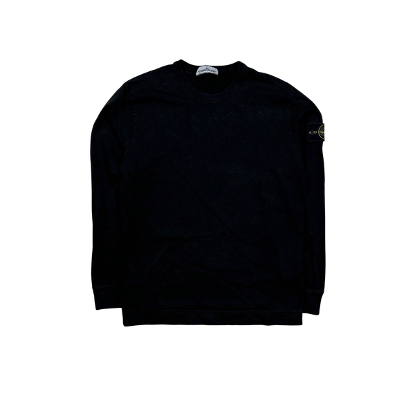 Stone Island 2020 Black Cotton Crewneck Sweatshirt - Small