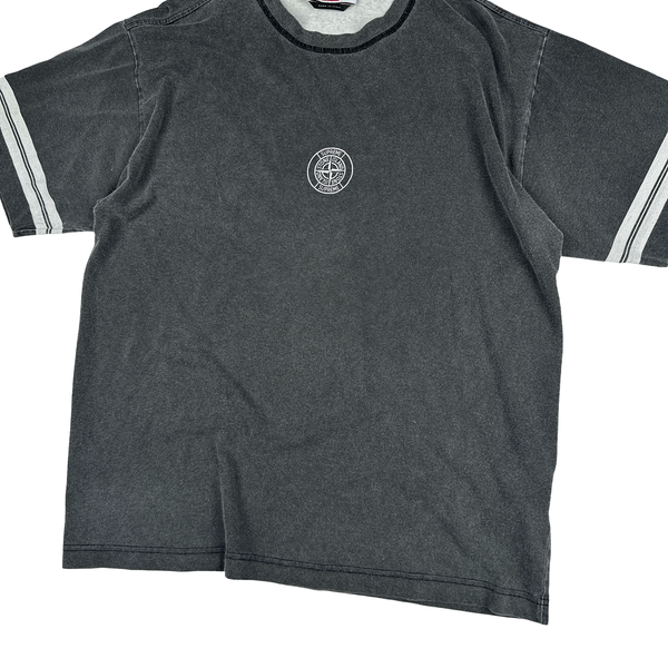 Stone Island x Supreme Dark Grey Centre Logo T Shirt - Large