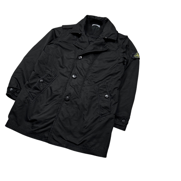 Stone Island David TC Black Trench Coat - XL