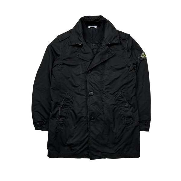 Stone Island David TC Black Trench Coat - XL
