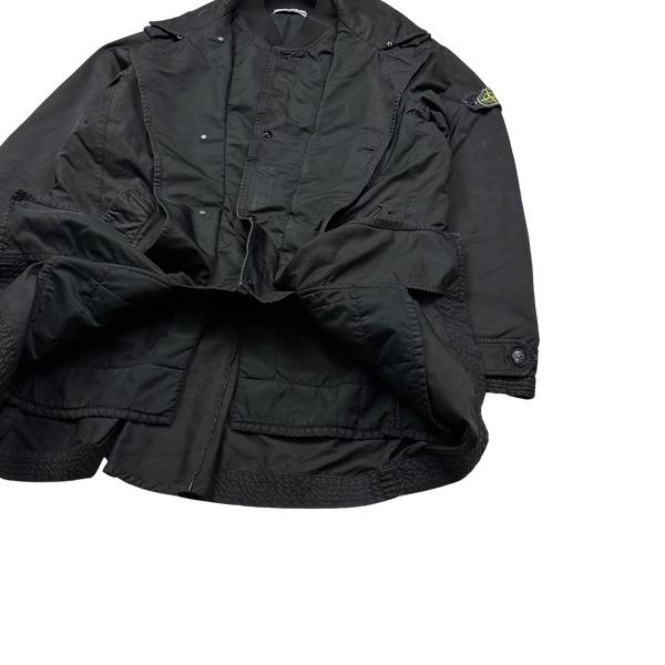 Stone Island David TC Black Trench Coat - XL