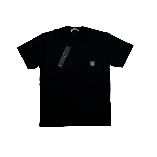 Stone Island 2023 Black Patch T Shirt - Medium