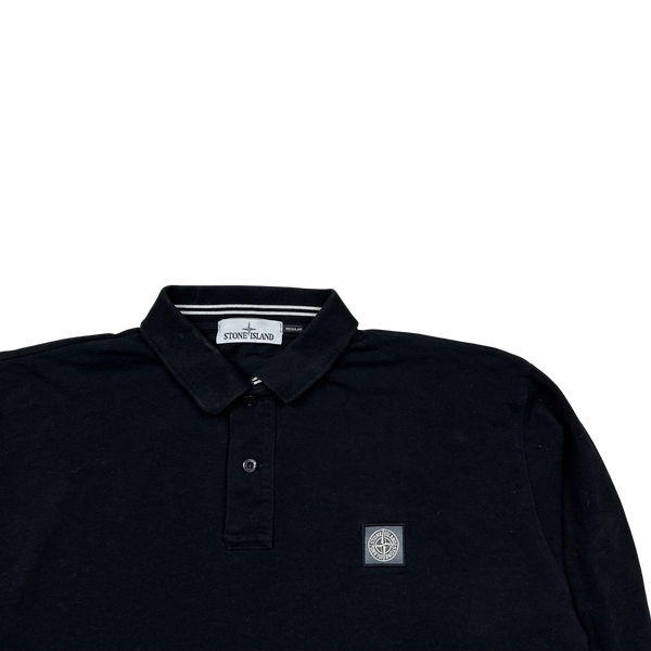 Stone Island 2018 Black Regular Fit Polo Shirt - XXL