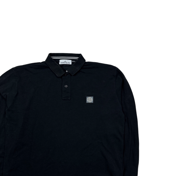 Stone Island 2018 Black Regular Fit Polo Shirt - XXL