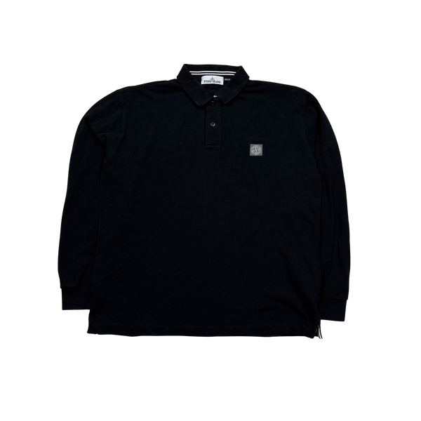 Stone Island 2018 Black Regular Fit Polo Shirt - XXL