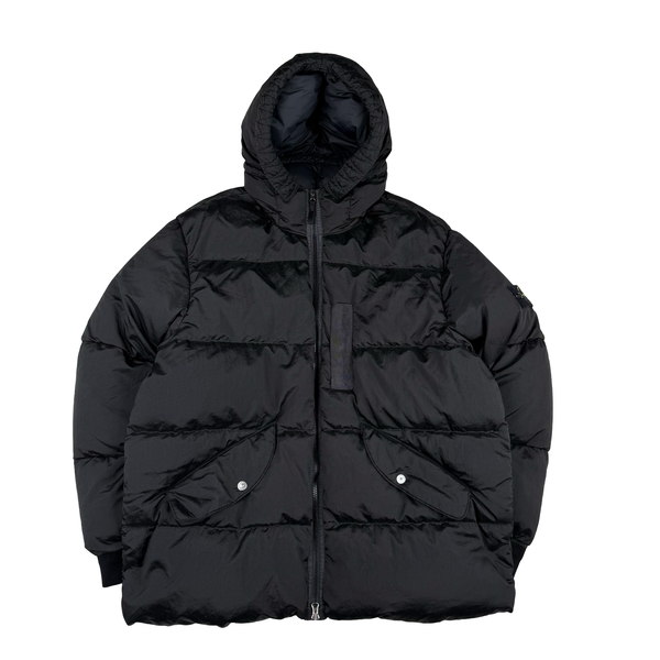 Stone Island 2022 Black Nylon Metal Econyl Down Puffer Jacket - 3XL