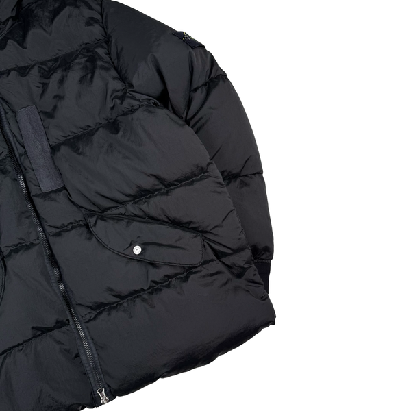 Stone Island 2022 Black Nylon Metal Econyl Down Puffer Jacket - 3XL