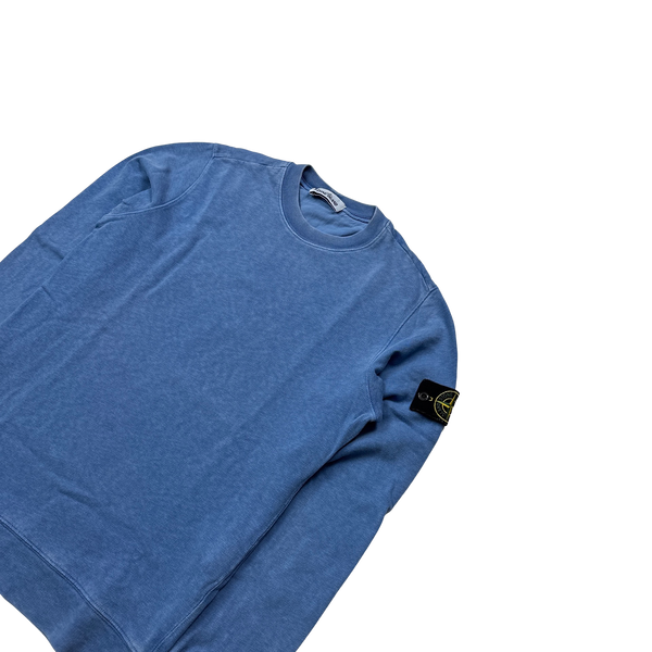 Stone Island 2019 Blue Cotton Crewneck Sweatshirt - Small