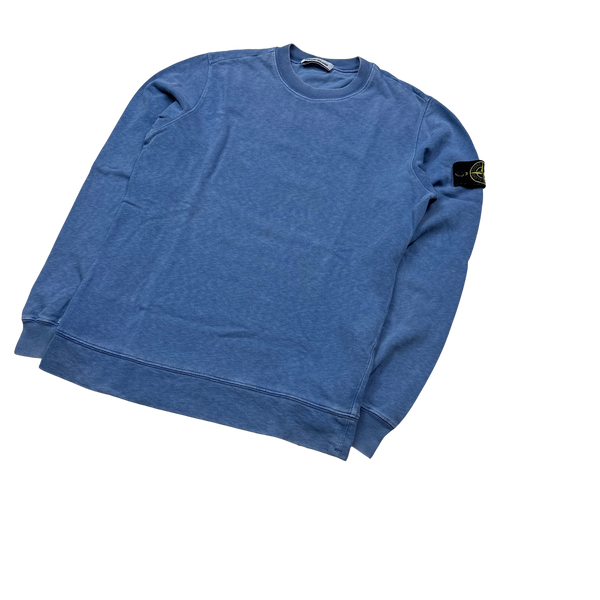 Stone Island 2019 Blue Cotton Crewneck Sweatshirt - Small