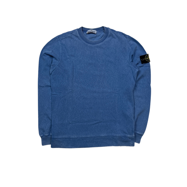 Stone Island 2019 Blue Cotton Crewneck Sweatshirt - Small