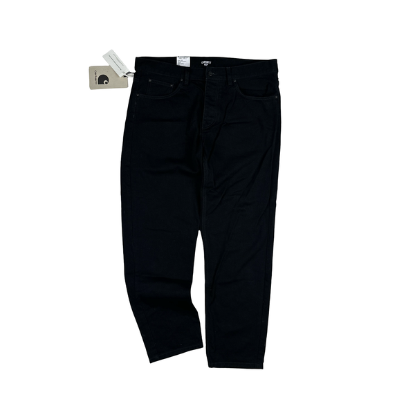 Carhartt WIP Newel Pant Cotton Trousers Black - 34"