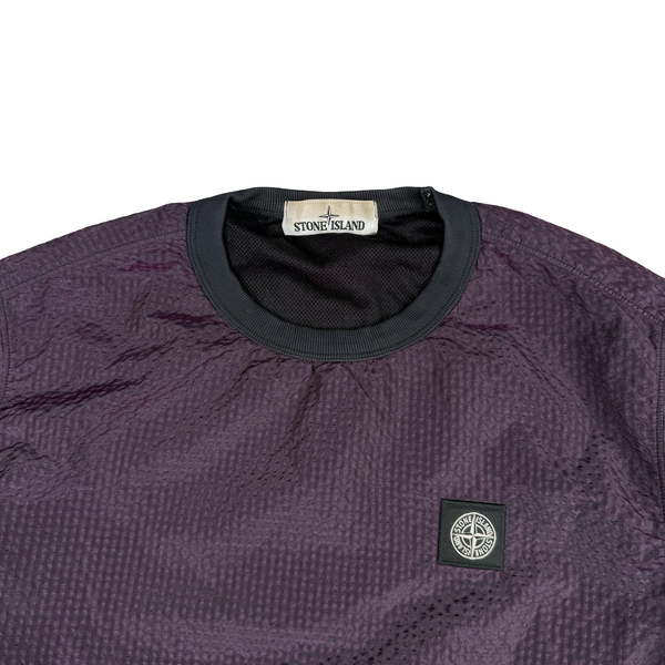 Stone Island 2017 Purple 3D Effect Nylon Metal Pullover Jumper - Small