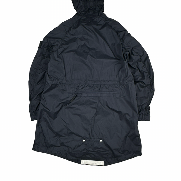 Stone Island 2010 Navy Blue Membrana TC Long Jacket - Medium