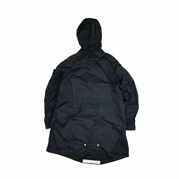 Stone Island 2010 Navy Blue Membrana TC Long Jacket - Medium