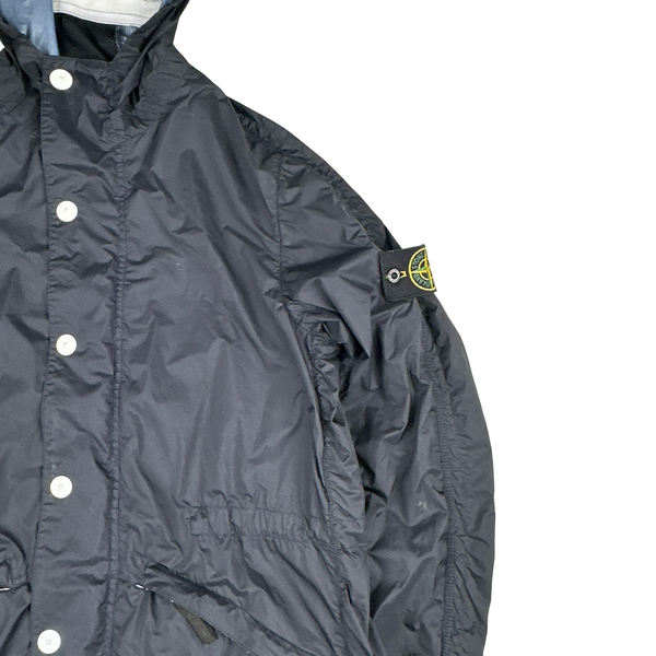 Stone Island 2010 Navy Blue Membrana TC Long Jacket - Medium