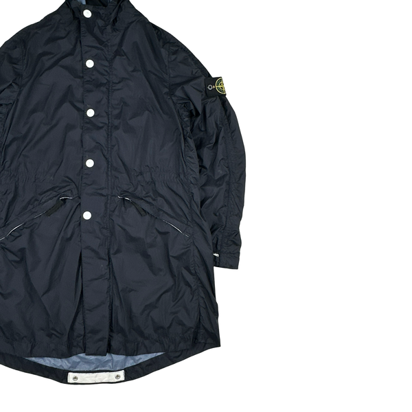 Stone Island 2010 Navy Blue Membrana TC Long Jacket - Medium