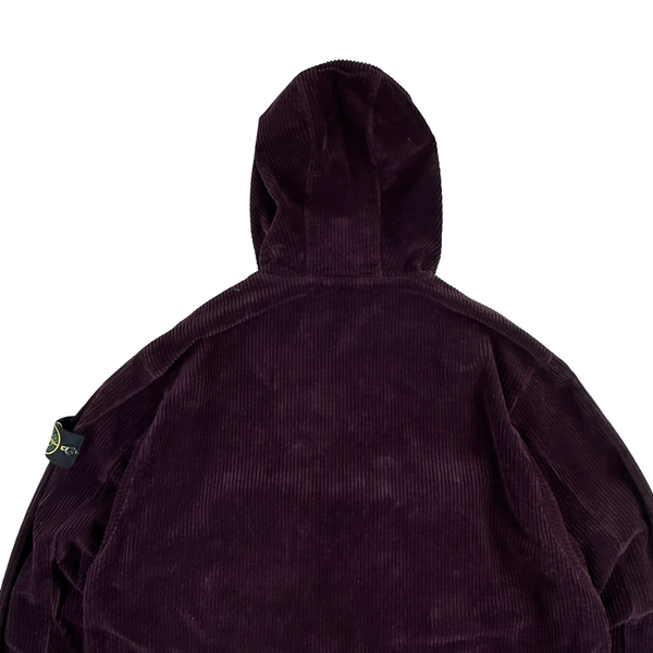 Stone Island 2023 Burgundy Thick Jumbo Corduroy Pullover Smock - XXL