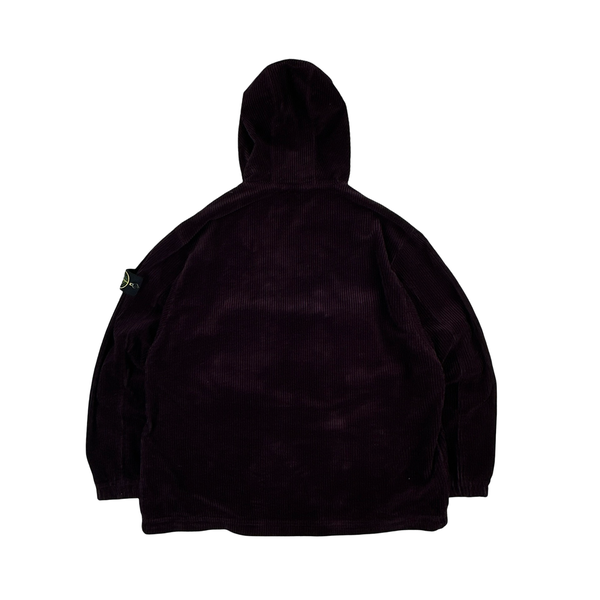 Stone Island 2023 Burgundy Thick Jumbo Corduroy Pullover Smock - XXL