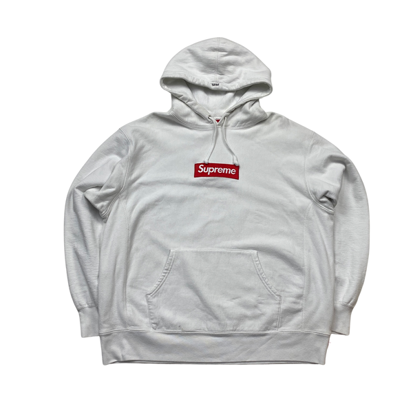 Supreme White 2021 Box Logo Hoodie - Large