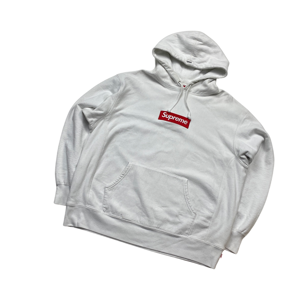 Supreme White 2021 Box Logo Hoodie - Large