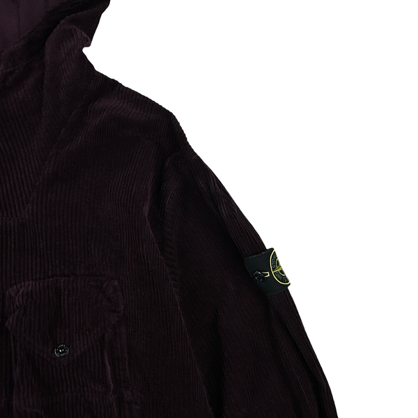 Stone Island 2023 Burgundy Thick Jumbo Corduroy Pullover Smock - XXL