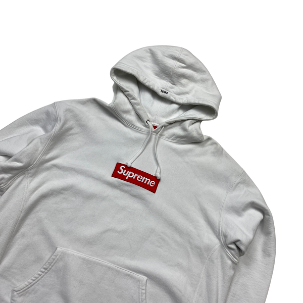 Supreme White 2021 Box Logo Hoodie - Large