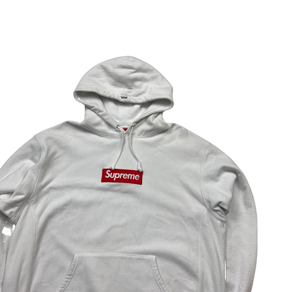 Supreme White 2021 Box Logo Hoodie - Large