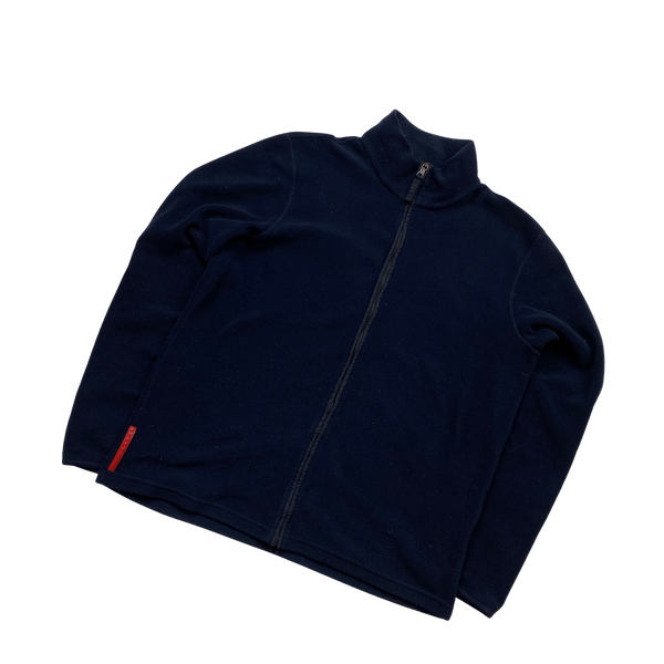 Prada Navy Zipped Fleece - Medium