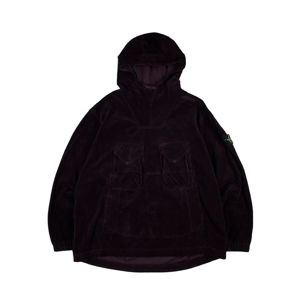 Stone Island 2023 Burgundy Thick Jumbo Corduroy Pullover Smock - XXL