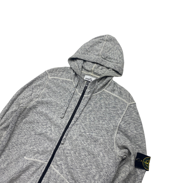 Stone Island 2016 Light Grey Knit Hoodie - Large