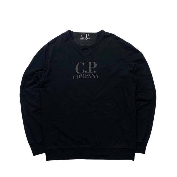 CP Company Black Reflective Cotton T Shirt - XL