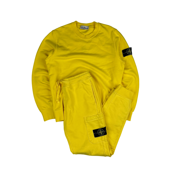 Stone Island 2023 Electric Yellow Tracksuit Set - Medium