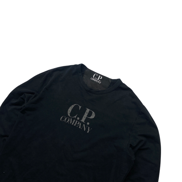 CP Company Black Reflective Cotton T Shirt - XL