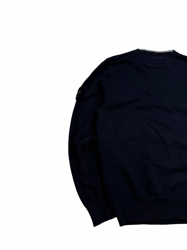 Stone Island 2014 Navy Knitted Wool Pullover Jumper - Small
