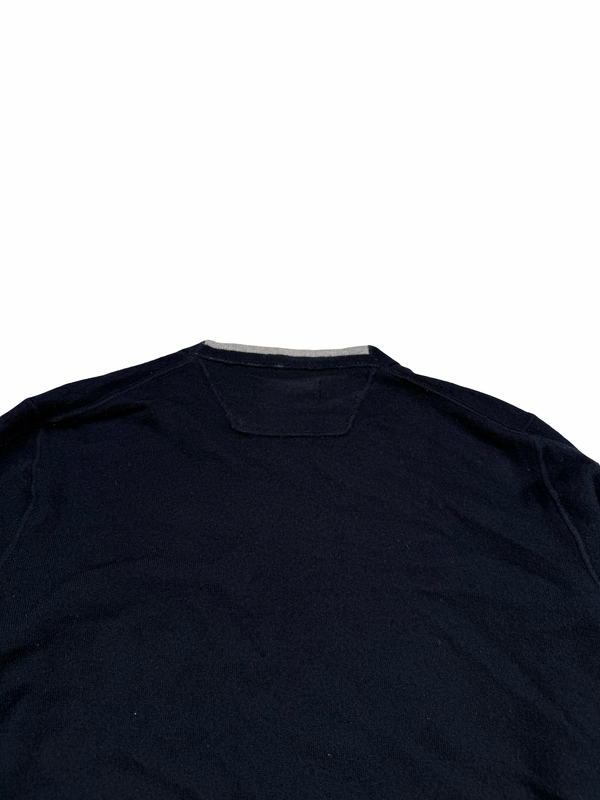 Stone Island 2014 Navy Knitted Wool Pullover Jumper - Small