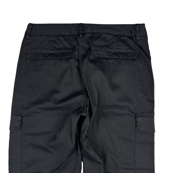 Stone Island 2026 Black Cotton Cargos Trousers - 32"