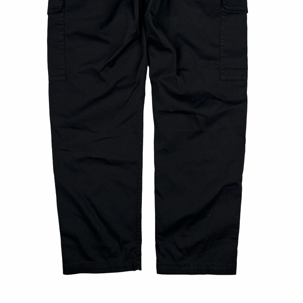 Stone Island 2026 Black Cotton Cargos Trousers - 32"