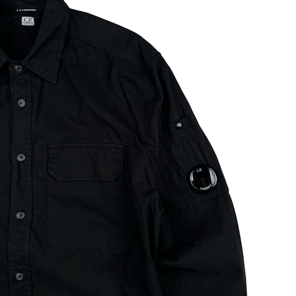 CP Company Black Lens View Button Up Overshirt - XS