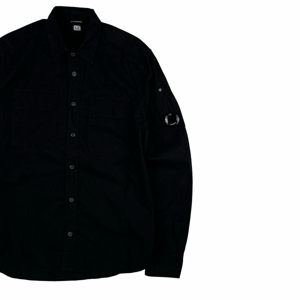 CP Company Black Lens View Button Up Overshirt - XS
