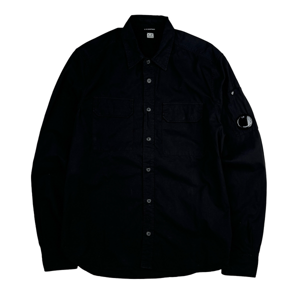 CP Company Black Lens View Button Up Overshirt - XS