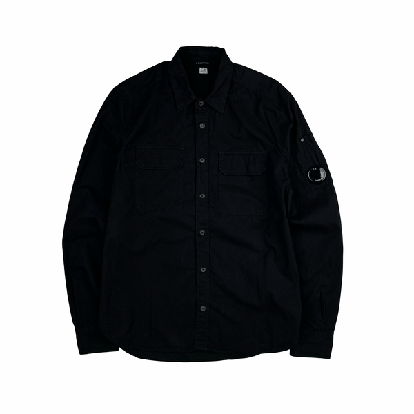 CP Company Black Lens View Button Up Overshirt - XS