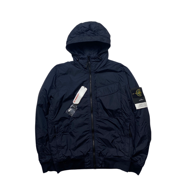 Stone Island 2022 Navy Crinkle Primaloft Lined Jacket - Small