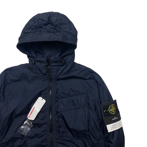 Stone Island 2022 Navy Crinkle Primaloft Lined Jacket - Small