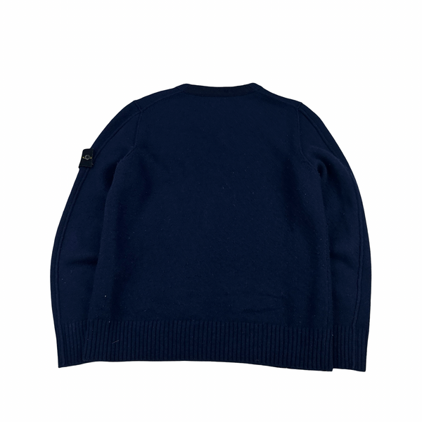 Stone Island 2016 Wool Navy Knitted Jumper - Large